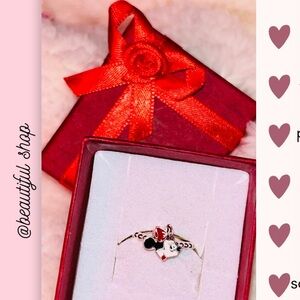 SC Joyería Silver Ring with Red Bow